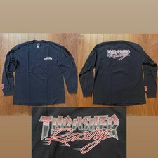 Thrasher Skateboard Magazine T-Shirt Long Sleeve Downhill Racing Black Sz L