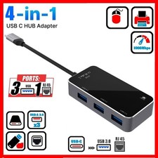 USB-C 3.1 Gigabit Ethernet LAN RJ45 1000Mbps Network Adapter 3-Port HUB PC Mac