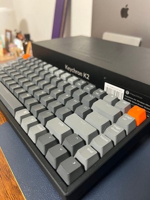 Keychron Keychron K2 TKL Wireless Mechanical Keyboard Gray Orange US Tested