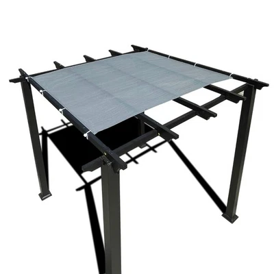 ALION HOME Patio Pergola Shade Cover HDPE Mesh – 90% UV/Privacy Block Sun Shade White Grey