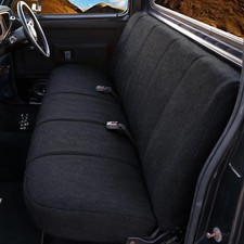 Heavy-Duty Stretchable Truck Bench Seat Cover for Full Size Pickup Trucks - Blac