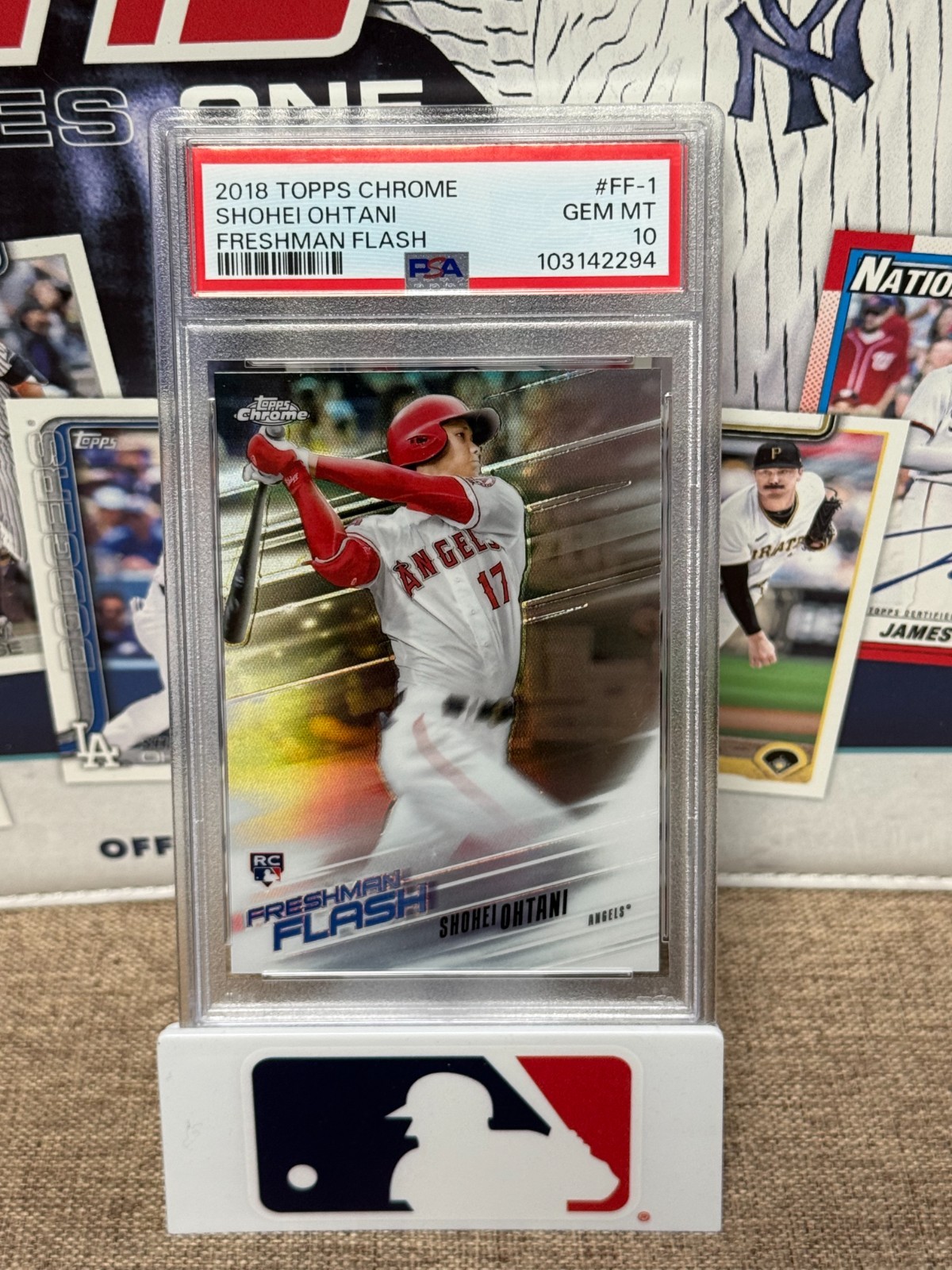 2018 Topps Chrome Shohei Ohtani Freshman Flash PSA 10 RC