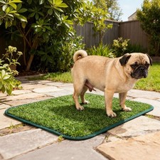 Washable Puppy Dog Pet Potty Training Pee Pad Mat Tray Grass House Toilet Indoor
