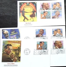 1996 Band Leaders Sc 3096-3099a Fleetwood FDC Big Band Jazz music Carnegie Hall
