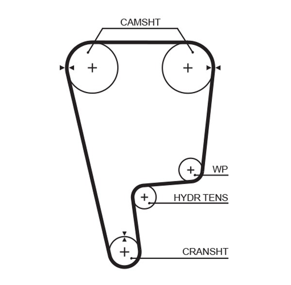 GATES-OE T226 Timing Belt for HONDA