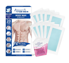Men Wax Strips for Body, Ready to Use Waxing Strips, Facial Hair Removal Wax