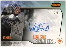 Ichiro 2021 Stadium Club Lone Star Signatures Orange Autograph Card #LLS-I 2/5