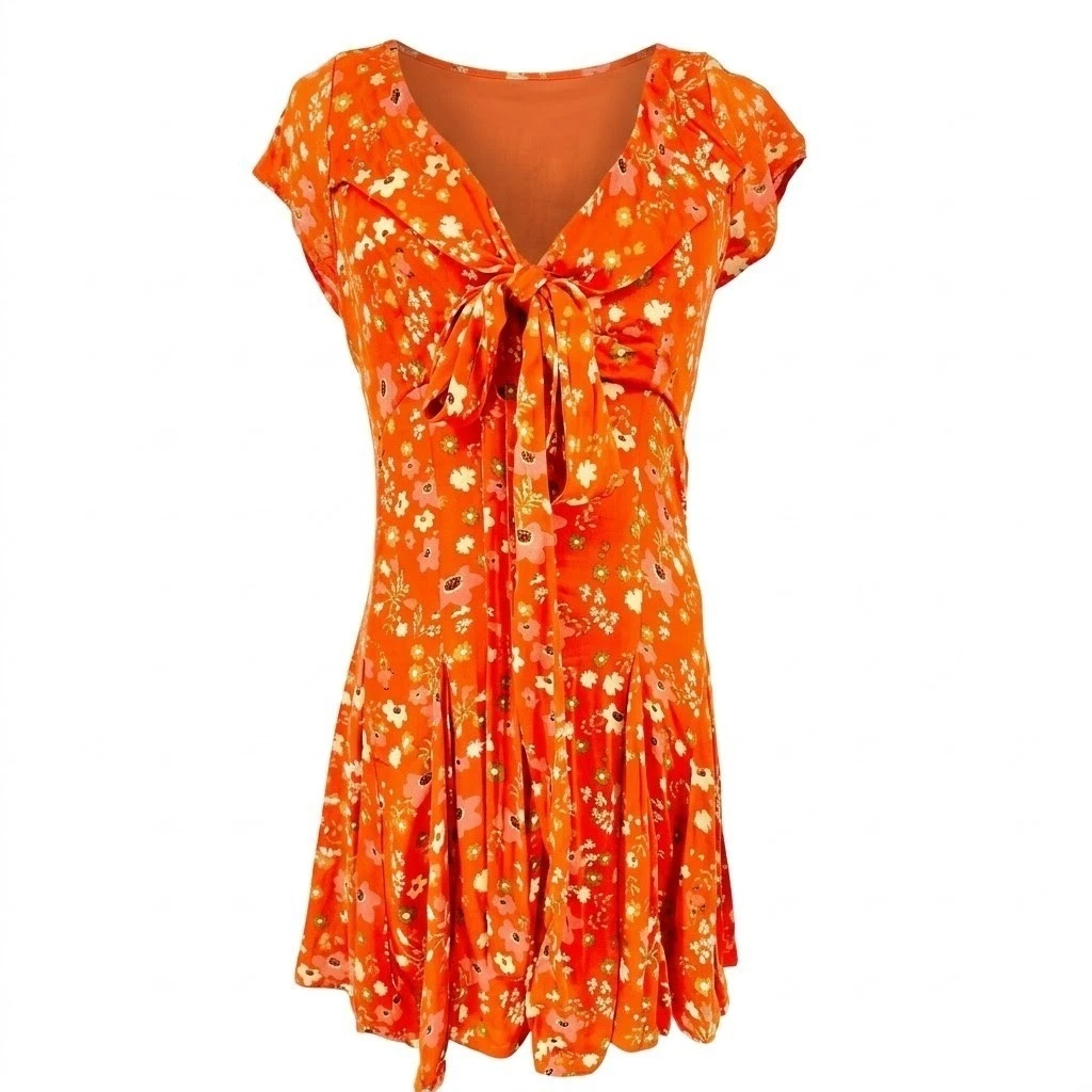 free people orange embroidered dress Free People Terra Cotta Dream Weaver Embroidered Dress, Small – Second  Serve Resale