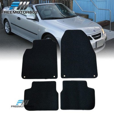 Fits 03-11 Saab 9-3 2Dr 4Dr Front & Rear Floor Mats Carpet Black Nylon 4PC