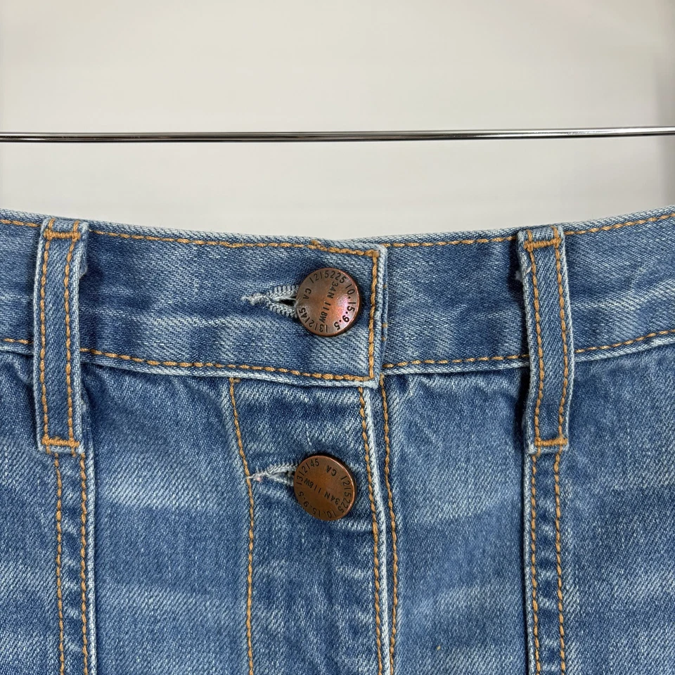Current Elliott Skirt Womens 27 Blue The Naval Skirt Denim Button Front Pockets - Image 2 of 4