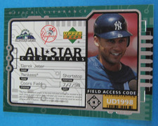 1998 Upper Deck All Star Credentials Derek Jeter