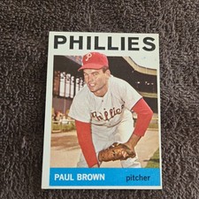 1964 Topps Paul Brown Philadelphia Phillies Baseball Card #319