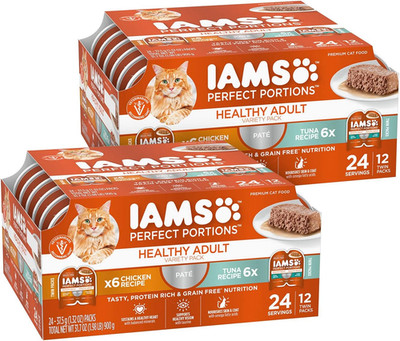 Perfect Portions Sensitive Digestion & Skin Wet Cat Food Pate, Healthy Adult Gra