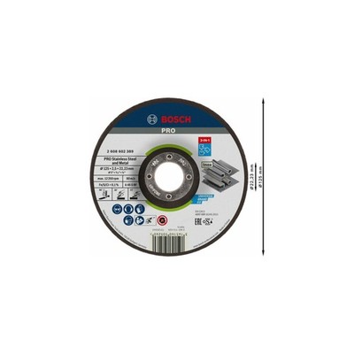 Bosch Power Tools 3-in-1 Scheibe 125 x 2,5mm 2608602389
