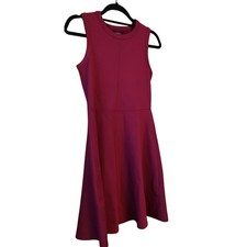   BANANA REPUBLIC Ponte Fit and Flare Dress  Burgundy  XS NEW