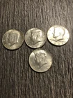 3 Kennedy 1966 & 1  1969 half dollars, 40% SILVER Lot of 4 coins!!