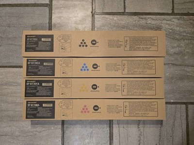 Sharp Full Toner Set BP-NT70BA, BP-NT70CA, BP-NT70MA, BP-NT70YA New