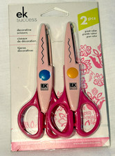 NEW Set Of 2 Decorative Scissors Cut Paper Waves Scrapbook Ek Tools