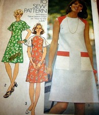 LOVELY VTG 1970s DRESS Sewing Pattern 16/38