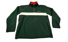 Vintage Tommy Hilfiger Green Preppy 1/4 Zip Fleece Pullover Sweater Men's Size L