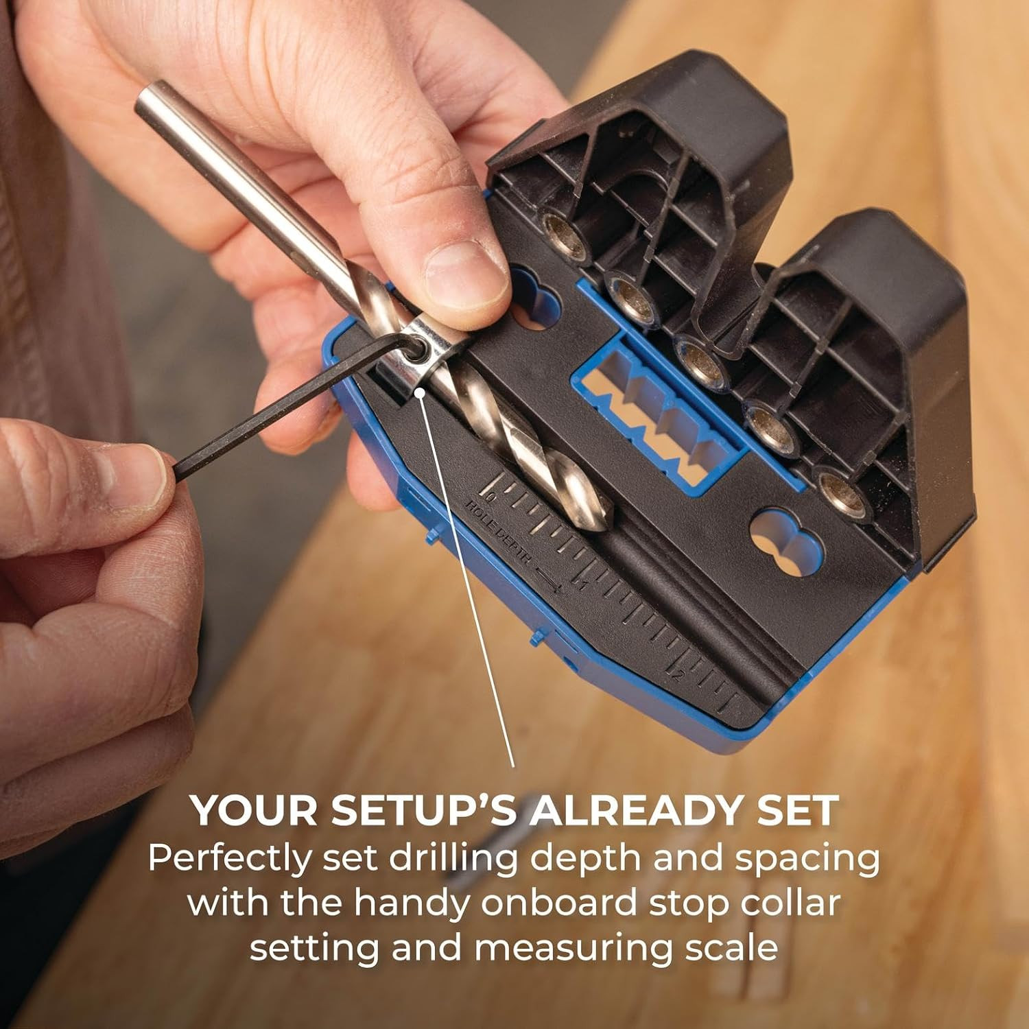 Dowel Jig Kit - Doweling Guide Kit with Removable Drill Guides - No-Measure Dowe