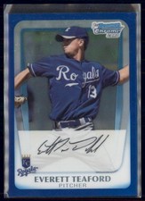 2011 Bowman Chrome Prospects Blue Refractor #BCP20 Everett Teaford /250