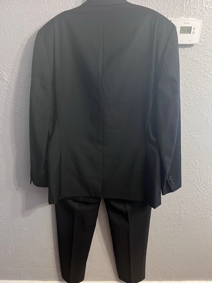 Calvin Klein Men's Black Slim Fit Wool Jacket Pants Suit Size 42R 36x30 - Image 4 of 4
