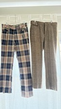 Pair Of Vintage 70s Men s Plaid Pants Trousers