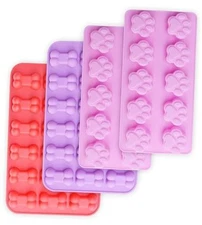 homEdge Moldes de silicona antiadherentes de grado alimenticio para cachorros, 