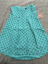 Tea Collection Seri Swiss Dot Hi-Lo Dress Laguna Size 2