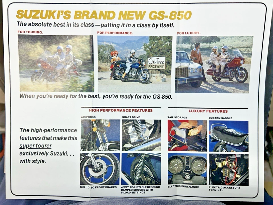 Suzuki GS-850G 1979 folleto publicitario original Foto 2 de 2