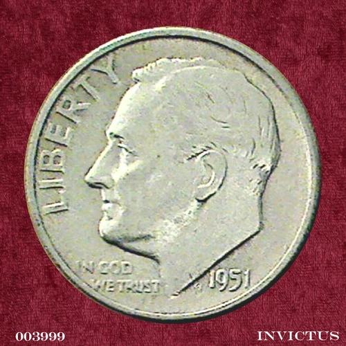 1951-S Roosevelt Dime (Circulated, grade: EF)