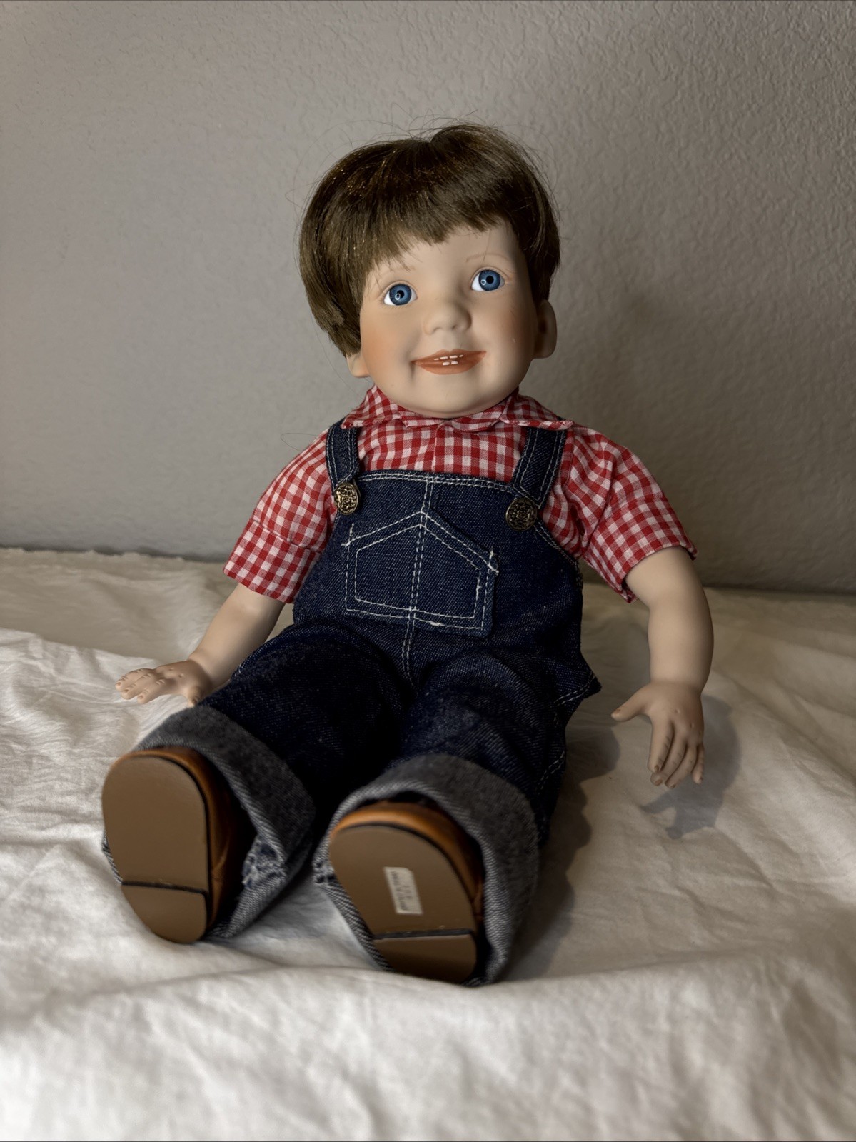 Vintage 1991 Danbury Mint Porcelain Doll Steve The Farmer By