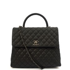 Chanel Coco Top Handle in Black, Caviar Leather