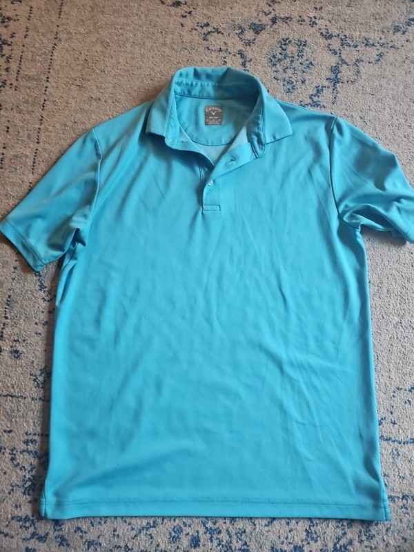 Callaway Men's Opti-Dri Blue Golf Polo Shirt Medium