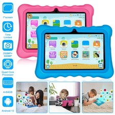 Cartoon Kinder 7" WiFi Tablet, Android, 64GB ROM, Dual Came Kindersicherung