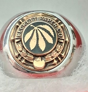 Rare! 1970's Beckett Paper Company Hamilton Ohio Men's Employee Ring 12.5