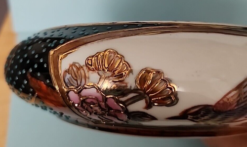 Rare - Vintage - 1950s Ceramic Powder Box in Beautiful Jeweled Deco - Picture 4 of 9
