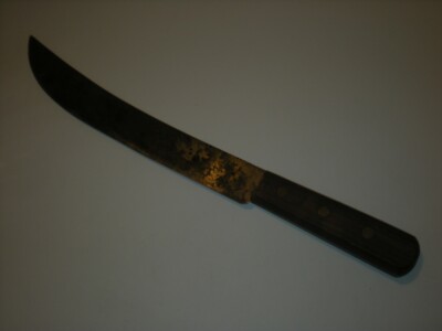 15'' Antique CARBON STEEL KNIFE Fur Trade Native Am MOUNTAIN MAN Butchering 3 Pin