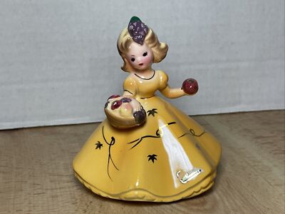 VTG Josef November Birthday Girl Fruit Basket Yellow Dress Japan Original  Style | eBay