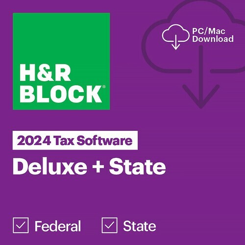 H&R block tax software deluxe 2024 pc/mac - Picture 1 of 1