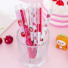 Sweet Strawberries Pen Gel Pen Red White Kawaii Style 1 Piece NEW