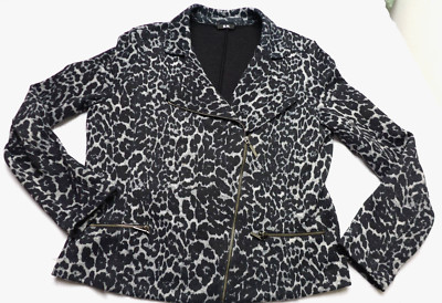 Jacke Gr 38 Gerry Weber Strick Bikerstil Leo neuwertig