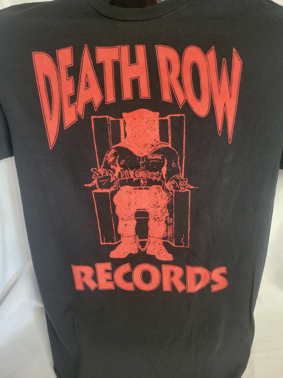 FILA T shirt grafica fronte rosso Death Row Records (taglia L)
