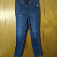 Madewell Women's Size 27 Blue 10 High Rise Skinny Stretch Dark Wash Denim Jeans