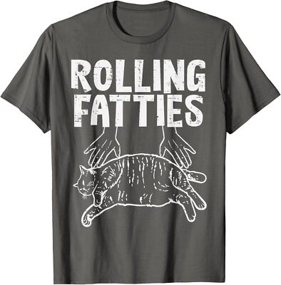 Rolling Fatties Funny Cat Lovers Theme Fat Kitten Unisex T-Shirt