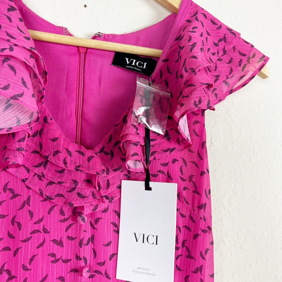 Vici Pink Tiered Chiffon Maxi Dress Size XS | eBay