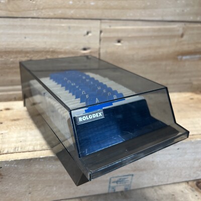 Vintage Rolodex Model VIP 24C Business Index Card A-Z Phone Address Box File 