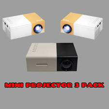 3-Pack High Quality Mini Projector 1080P Full HD Portable Movie Multimedia