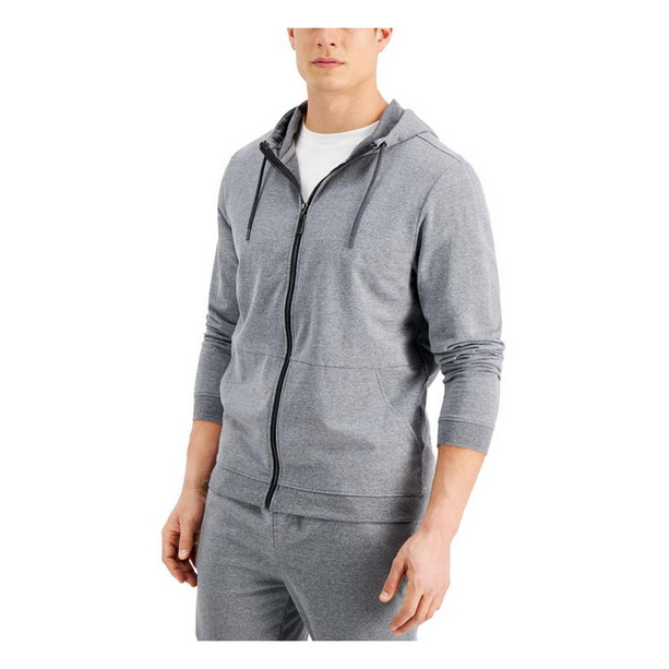 Толстовка Alfani Mens Fitness Workout с капюшоном из хлопка и полиэстера серого цвета, XL